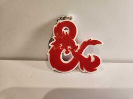 DnD '&amp;' Ampersand Logo 3D Keychain  Fantasy Tabletop RPG Keyring Bag Cha... - $6.49