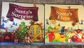 Children Board Book Christmas &#39;Santa&#39; Silver Foil Look Front &amp; Back Lot ... - £7.96 GBP
