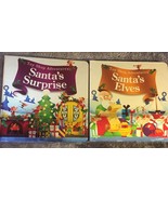 Children Board Book Christmas &#39;Santa&#39; Silver Foil Look Front &amp; Back Lot ... - $190.20 MXN