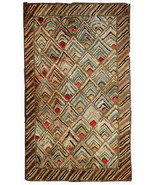 Hand made antique American Hooked rug 2&#39; x 3&#39; ( 61cm x 91cm ) 1900s 1B497 - £770.32 GBP