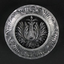 Lacy Flint Glass Liberty Torch Cup Plate Lee Rose 159B, Antique c1840 3&quot; - £15.69 GBP