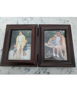 Burnes of Boston Double Hinged Folding 5x7 Wood Picture Frames - £51.13 GBP
