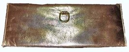 Vintage Retro Clutch Purse Designer Rulo Gold Textured Vinyl 1950S LARGE - $690.82 MXN