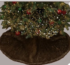 The Christmas Shoppe Brown Plush Faux Fur Tree Skirt 48 in. Diameter HL9... - $256.29