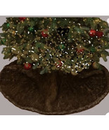 The Christmas Shoppe Brown Plush Faux Fur Tree Skirt 48 in. Diameter HL9... - $4,797.77 MXN
