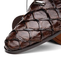 Olivieri Genuine Pirarucu Skin Classic Dress Shoes Brown image 4