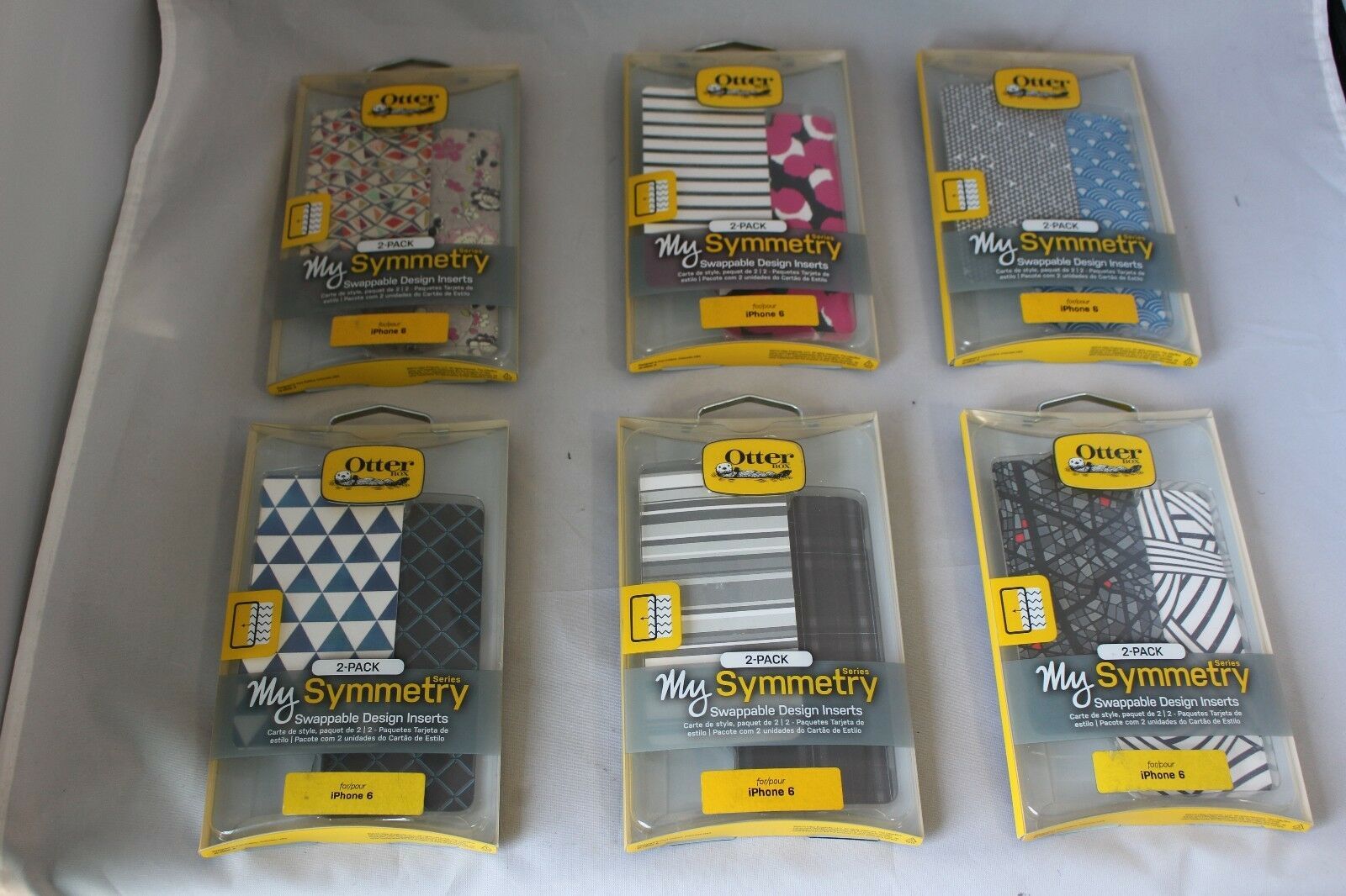 OtterBox My SYMMETRY SERIES GRAPHIC INSERT 2Pack for iPhone 6 6s Pink Blue Gray - £5.55 GBP - £7.95 GBP