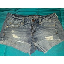 American Eagle Outfitters Cut-Off Shorts Womens 4 Blue Denim Casual Wear... - $19.79