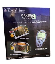 Excalibur Casino 3 Pack Retro Electronic Games Craps Roulette Blackjack vtg nib - £22.83 GBP