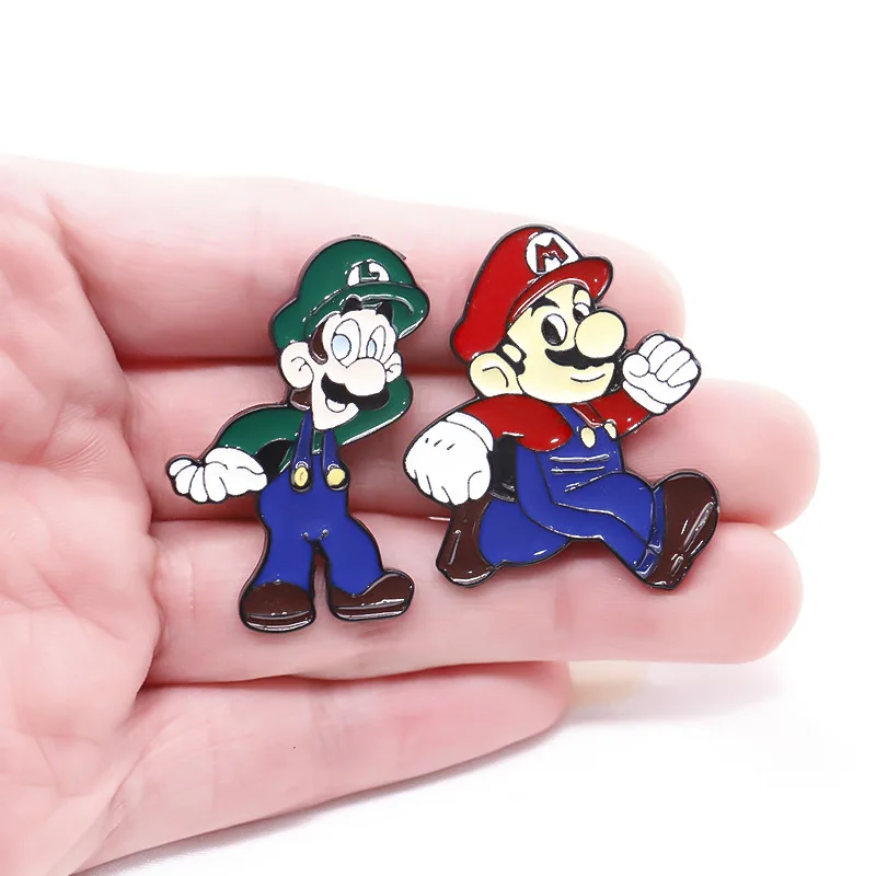 Childhood Games Super Mario Anime Lapel Pins Backpack Jeans Enamel Brooc... - £6.28 GBP
