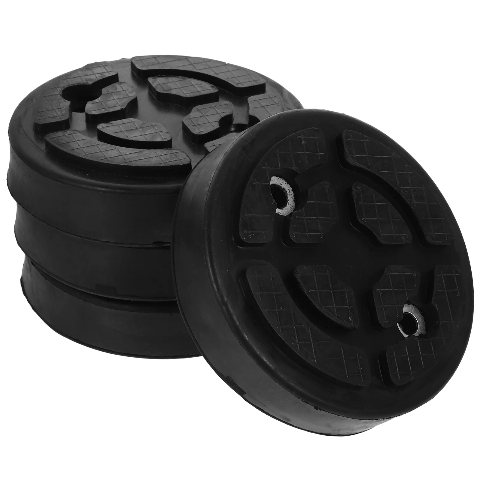 Universal Car Lift Rubber Pads - Set of 4, Jack Stand Adapter for Two-Post Lif - £24.15 GBP