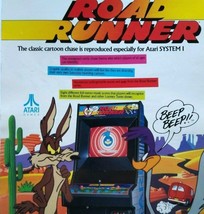 Road Runner Arcade Flyer Art Print Original 1986 Video Game Cartoon Promo Retro - £27.64 GBP