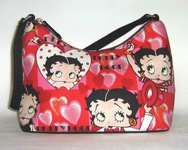 Betty Boop Purse Red &amp; Pink Hearts Small - £5.58 GBP