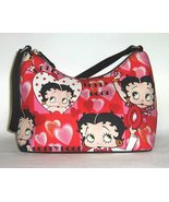 Betty Boop Purse Red &amp; Pink Hearts Small - £5.58 GBP