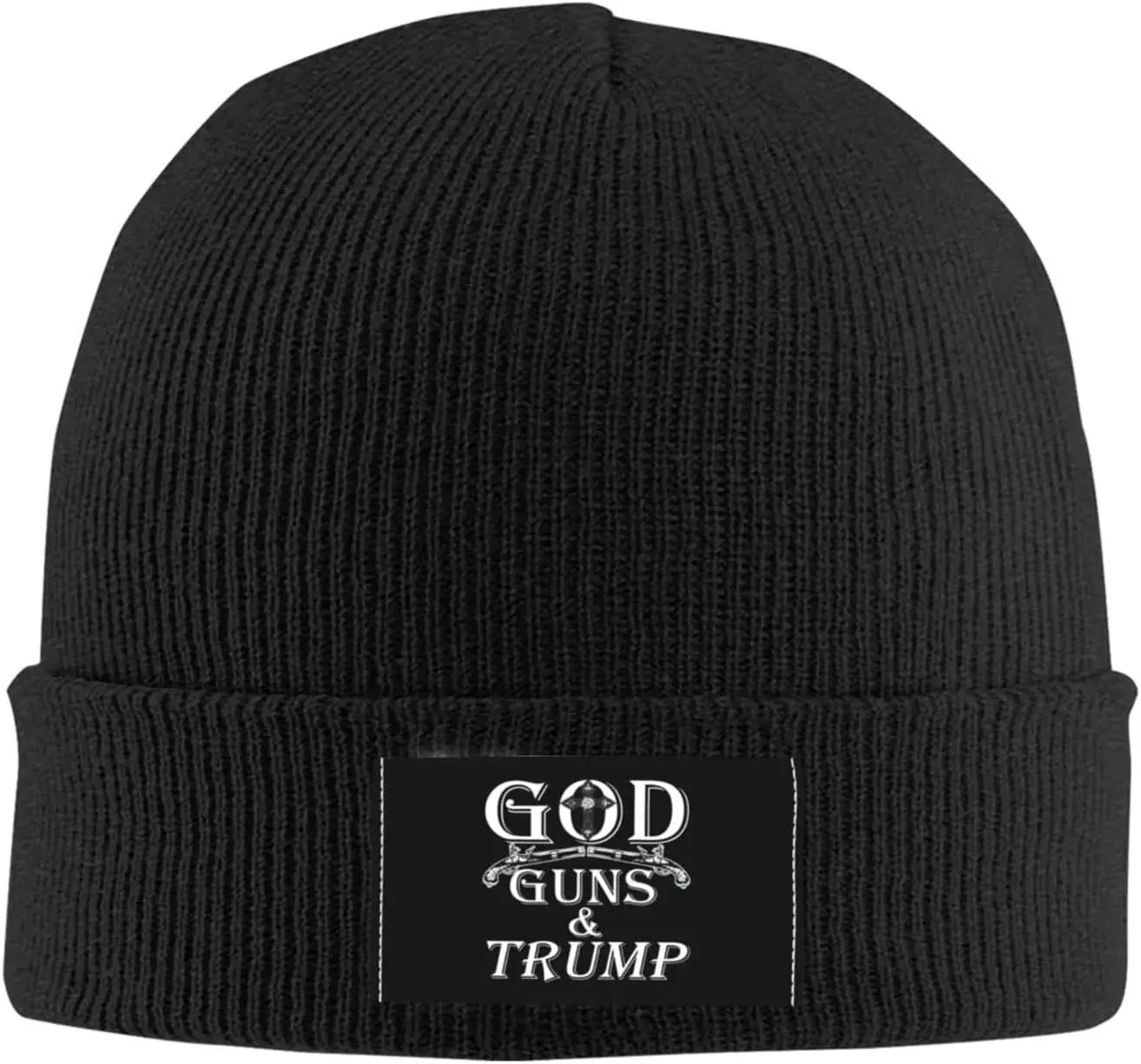 God Guns and Trump Unisex Four Seasons Knitted Hat Winter Warm Hats Hats for Men - £14.33 GBP