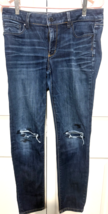 White House Black Market Distressed Skimmer Blue Jeans Size 6 NEW - $329.45 MXN