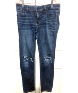 White House Black Market Distressed Skimmer Blue Jeans Size 6 NEW - $329.45 MXN