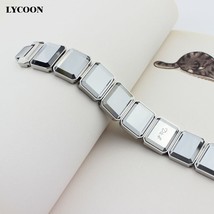 High quality 316L stainless steel with square grey crystal bracelets charming wo - £35.01 GBP