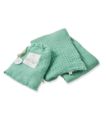Nordic Kids Baby Muslin Cotton Double Blanket w/ Bag For Cot/Pram Forest... - £84.46 GBP