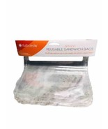 Full Circle Ziptuck Reusable Lunch Bag 2 Pieces 8X8 Sandwich Snack / Clear - $257.00 MXN