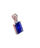 7.25 Ratti Blue Sapphire Pendant Nilam/Neelam Stone Silver Locket for Me... - $724.78 MXN
