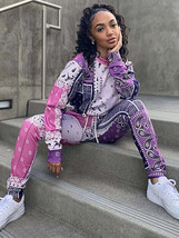 Purple Drawstring Bandana Sweat Suit - £71.75 GBP