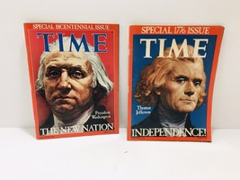 TIME Magazine 1776-1976 Special Bicentennial TWO Issues Jefferson &amp; Washington - £18.87 GBP