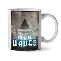 Summer Waves Sea NEW White Tea Coffee Mug 11 oz | Wellcoda - £18.11 GBP