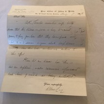 1869 Handwritten Letterhead Signed Allen &amp; Long Law Firm Boston Massachu... - $67.01