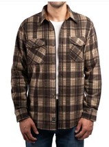 Jachs Mens Flannel Shirt Brown Multicolor Plaid Long Sleeves Pockets Str... - $725.95 MXN