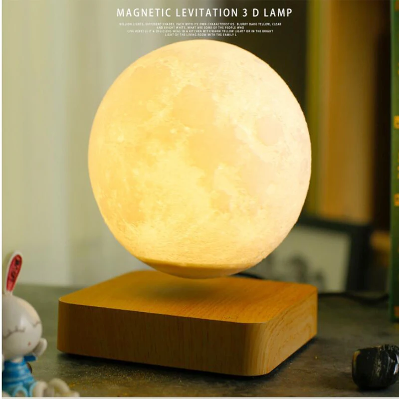 Night Light Levitating Moon Lamp Touch Magnetic Levitation Table Floatin... - $80.93+