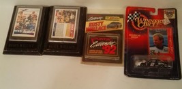 Rusty Wallace NASCAR 2 Wood Card Plaque Holder,1 Collector&#39;s Cards,1 Sto... - £7.35 GBP