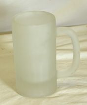 Hazel Atlas Frosted Glass Mug Paneled Designs - $19.79