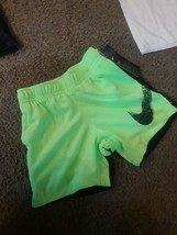 NWT Nike Dri-Fit Swoosh Toddler Boys Shorts Neon Lime blast Black  2T 1-2 yr - £12.00 GBP