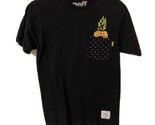 Neet Womens Small Black Pinapple Pocket Crew neck Short Sleeved T Shirt Top - £7.40 GBP