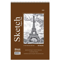 New 6x8 High Quality Spiral Premium Quality Sketch Book Paper Pad 50 She... - $16.99
