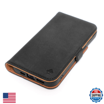 Porter Riley iPhone 16 Pro Max Leather Wallet Case w/ Card Slots &amp; Stand... - $51.56