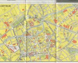Hertz Rent a Car Map Gent Kortrijk Belgium 1984  - £11.11 GBP
