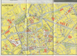 Hertz Rent a Car Map Gent Kortrijk Belgium 1984  - £11.07 GBP