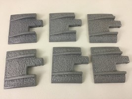 GeoTrax Replacement Railroad End Track Piece Gray Gravel 6pc Lot 2003 Ma... - $14.80