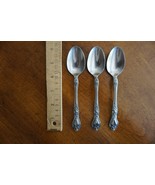 Lot 3x Rogers Co Precious Rose Stainless Floral Teaspoon Flatware 6.1&quot; - $203.70 MXN