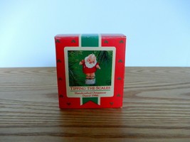 1986 Hallmark Keepsake Ornament "Tipping the Scales" orig. box Christmas holiday - £9.43 GBP