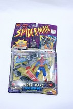 VINTAGE 1996 Marvel Spiderman Spider Wars Cyborg High Tech Armor Action Figure - $49.49