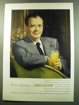 1949 Lord Calvert Whiskey Ad - Ted Collins photo by Valentino Sarra  - £14.55 GBP