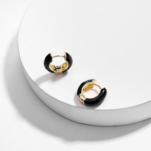 New Design Enamel Cooper Small Hoop Earring for Women Bijoux Fashion Multicolor  - $13.14