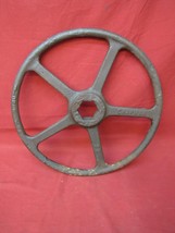 Antique Primitive Metal Crank Wheel Farm Country Industrial Unique - $69.29