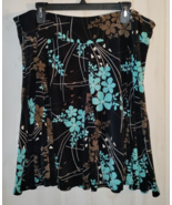 EXCELLENT WOMENS apt. 9 FLORAL PRINT PULL ON STRETCHY KNIT SKIRT SIZE PXL - $500.23 MXN