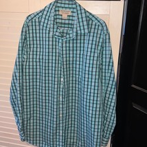 Duluth trading Company men size large plaid long sleeve shirt - £19.35 GBP