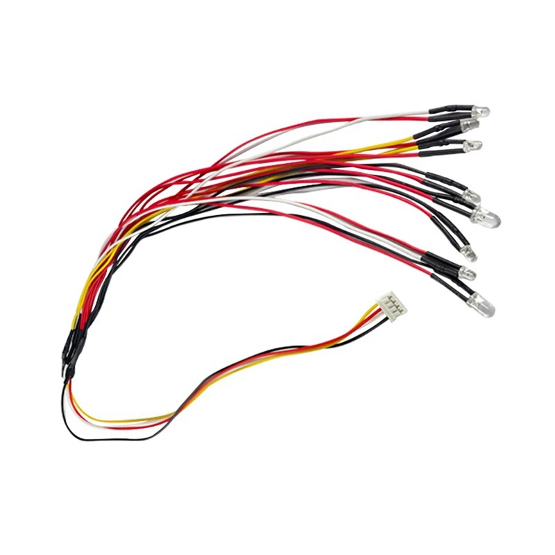 8 LED Light 2 Red 2 Yellow 2 White 2 Blue For WPL D12 D42 1/10 RC Car Upgrade - £9.22 GBP