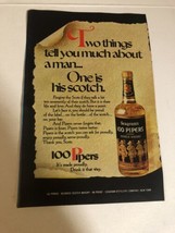 1971 Seagrams 100 Pipers Scotch Vintage Print Ad Advertisement 1970s pa16 - $7.91